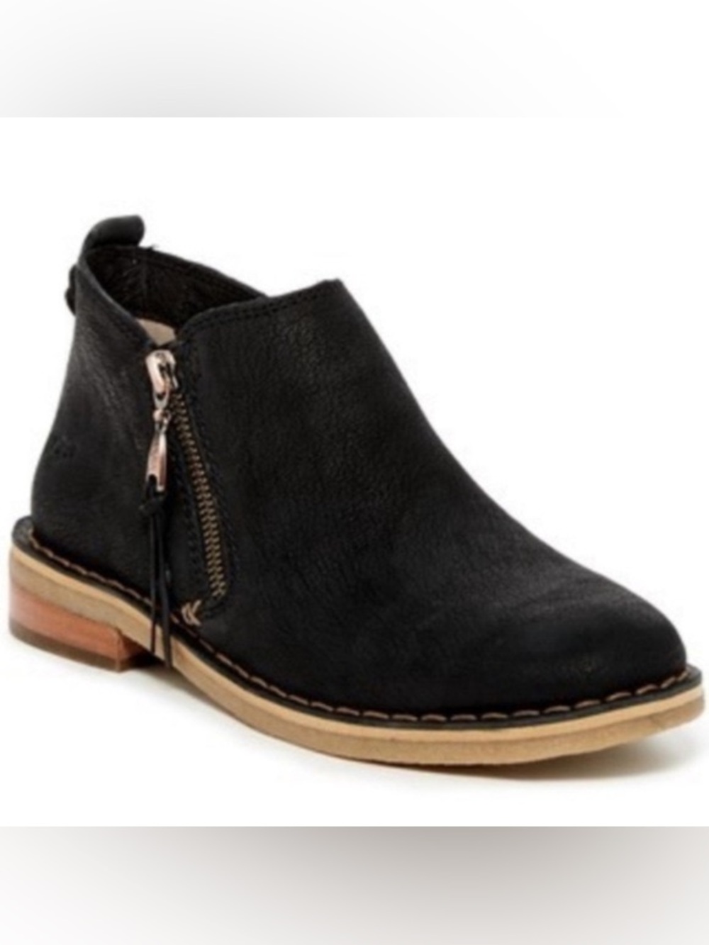 UGG Clementine Black Leather Zip Ankle Boots Size 11